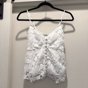 Abercrombie & Fitch Lacey Cami - White